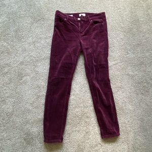 Loft maroon corduroy pants! Barely worn. “Modern skinny” fit, size 4P